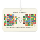 FLAGS AFRIKAS mit anpassbarer Schrift Autolufterfrischer (Vorderseite)