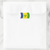Flags-Aufkleber für Saint Vincent Grenadines Runder Aufkleber (Tasche)