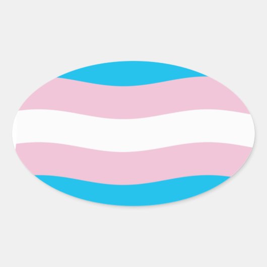 Flags-Aufkleber für Transgender Ovaler Aufkleber (Vorderseite)