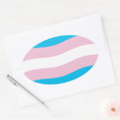 Flags-Aufkleber für Transgender Ovaler Aufkleber (Umschlag)