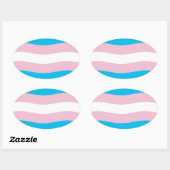 Flags-Aufkleber für Transgender Ovaler Aufkleber (Blatt)
