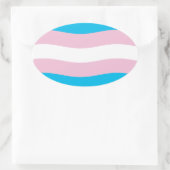 Flags-Aufkleber für Transgender Ovaler Aufkleber (Tasche)