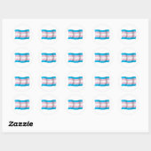 Flags-Aufkleber für Transgender Runder Aufkleber (Blatt)
