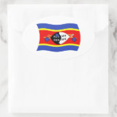 Flags-Aufkleber Ovaler Aufkleber (Tasche)