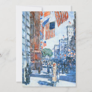Flags Fifth Avenue by Childe Hassam, Vintag Art
