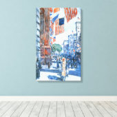 Flags Fifth Avenue by Childe Hassam, Vintag Art Leinwanddruck (Insitu (Holzboden))