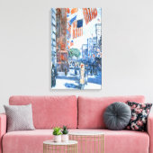 Flags Fifth Avenue by Childe Hassam, Vintag Art Leinwanddruck (Insitu (Wohnzimmer))