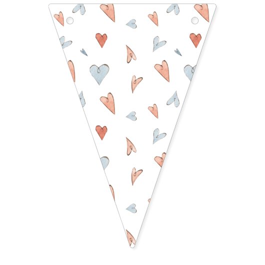Flags - Hearts Pattern Wimpelkette (Erste Fahne)