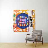Flags Hispanic Heritage Month School Celebration Wandteppich (Beispiel (Horizontal))