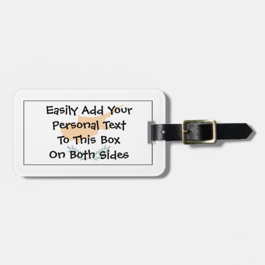 Flags of Cyprus Easy ID Personal Gepäckanhänger (Vorderseite horizontal)