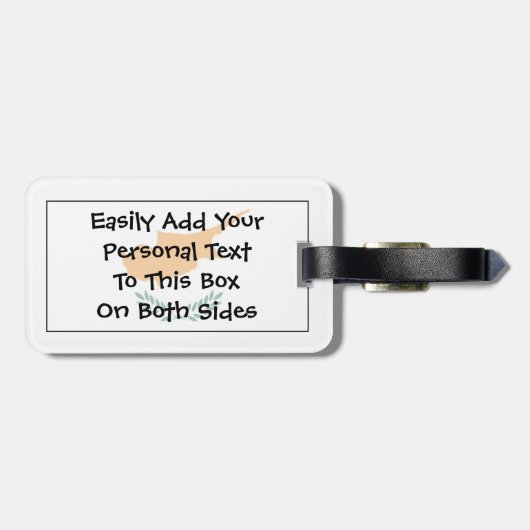 Flags of Cyprus Easy ID Personal Gepäckanhänger (Rückseite horizontal)