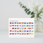 Flags of European country Postkarte (Stehend Vorderseite)