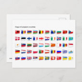 Flags of European country Postkarte (Vorne/Hinten)
