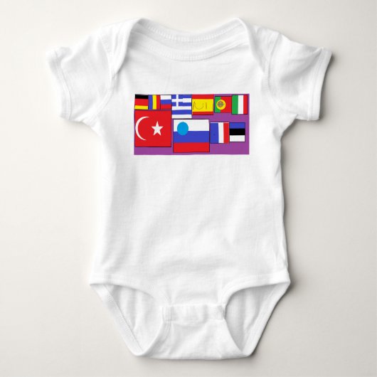 Flags of the world baby strampler (Vorderseite)
