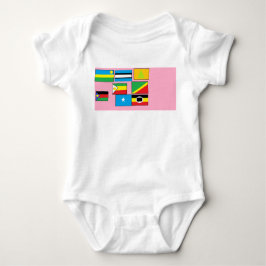 Flags of the world baby strampler