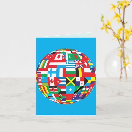 FLAGS OF THE WORLD KARTE (Gelbe Blume)