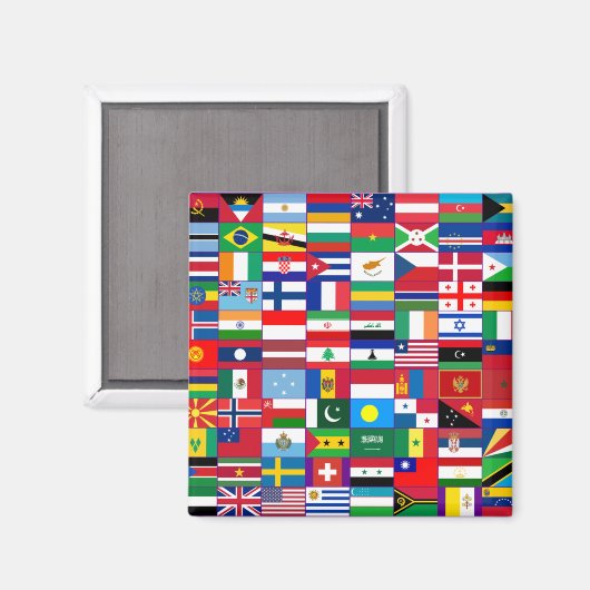 Flags of the world magnet (Vorderseite/Rückseite)