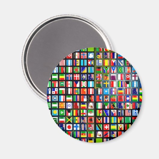 Flags of the world magnet (Vorderseite/Rückseite)