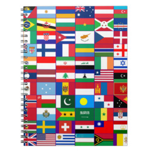 Flags of the world notizblock