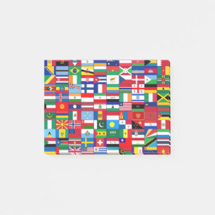 Flags of the world post-it klebezettel
