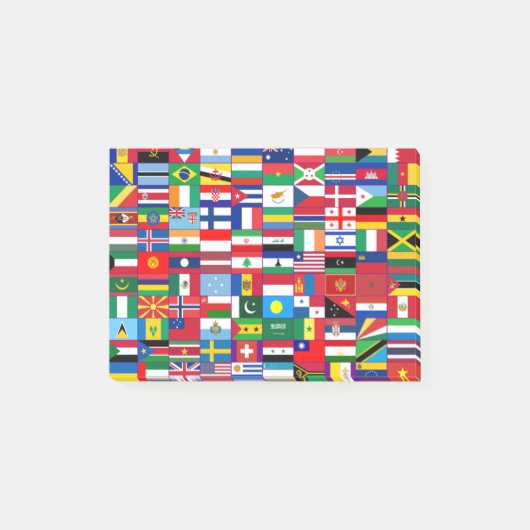 Flags of the world post-it klebezettel (Vorderseite)