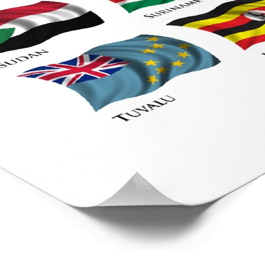 Flags of the World - Poster aktualisiert 2011 (Ecke)