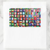 Flags of the world rechteckiger aufkleber (Tasche)