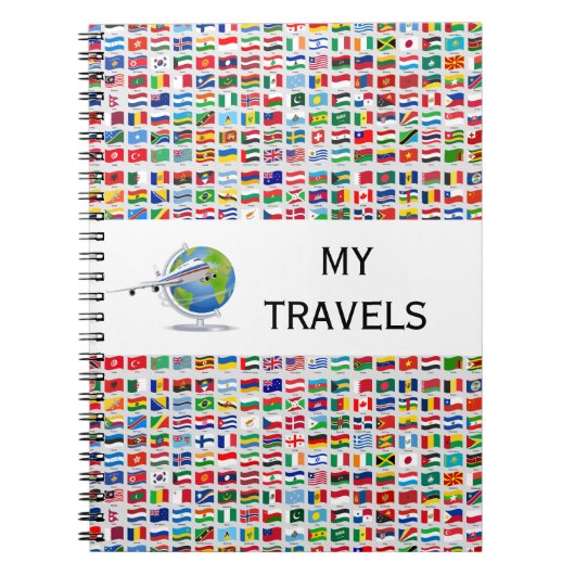 Flags of the World Travel Design Notizblock (Vorderseite)