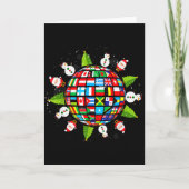 Flags Of The World, Xmas Around The Globe Karte (Vorderseite)