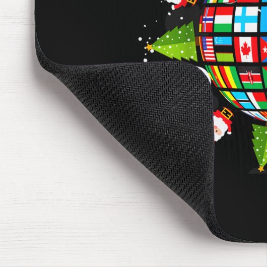 Flags Of The World, Xmas Around The Globe Mousepad (Ecke)
