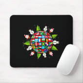 Flags Of The World, Xmas Around The Globe Mousepad (Mit Mouse)