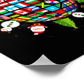 Flags Of The World, Xmas Around The Globe  Poster (Ecke)