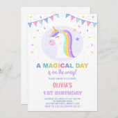 Flags Unicorn Einladungen zum Geburtstag (Vorne/Hinten)