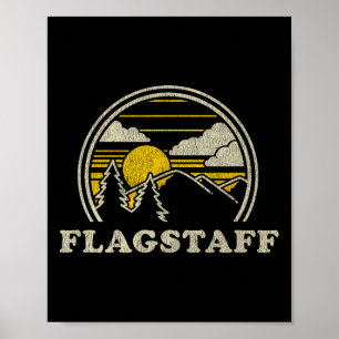 Flagstaff Arizona Az T-Shirt Vintage Wandern Mount Poster