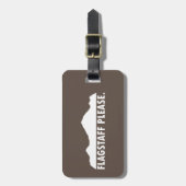 Flagstaff Arizona Bitte Gepäckanhänger (Vorderseite vertikal)