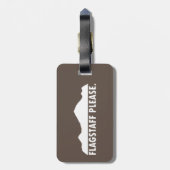 Flagstaff Arizona Bitte Gepäckanhänger (Rückseite vertikal)