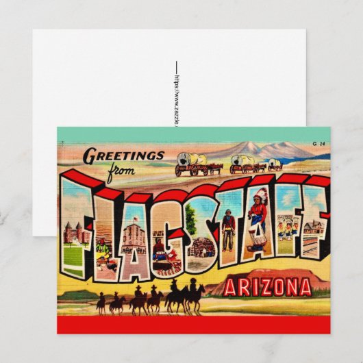 Flagstaff Arizona Postkarte (Vorne/Hinten)