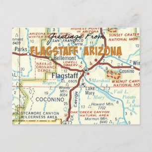 Flagstaff Arizona Vintage Postkarte