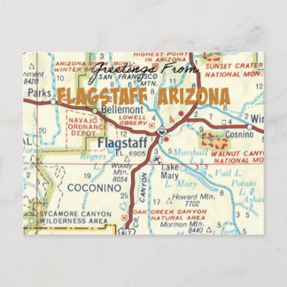 Flagstaff Arizona Vintage Postkarte