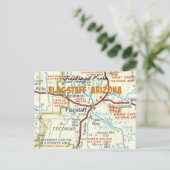 Flagstaff Arizona Vintage Postkarte (Stehend Vorderseite)