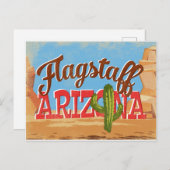 Flagstaff Arizona Vintage Reise Postkarte (Vorne/Hinten)