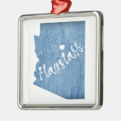 Flagstaff Arizona Wood Grain Ornament Aus Metall (Links)