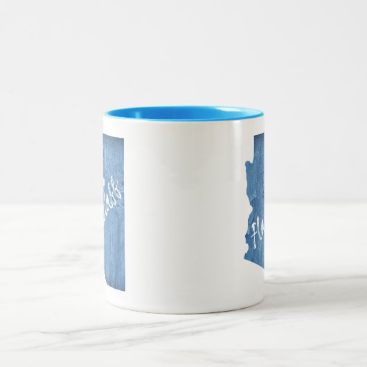 Flagstaff Arizona Wood Grain Zweifarbige Tasse (Mittel)