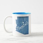 Flagstaff Arizona Wood Grain Zweifarbige Tasse (Links)