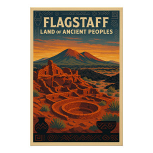 Flagstaff - Einheimisches Erbe und alte Ruinen Poster