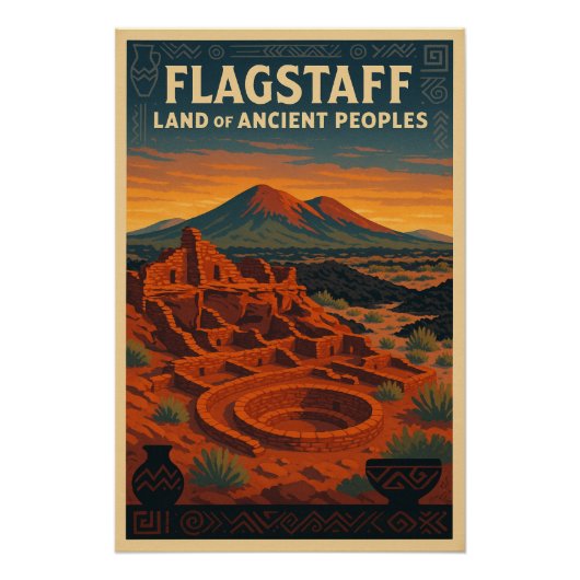 Flagstaff - Einheimisches Erbe und alte Ruinen Poster (Vorderseite)