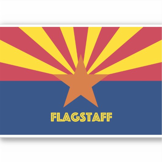 Flagstaff Flag Aufkleber (Vorderseite)