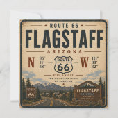 Flagstaff Route 66 Berg-Einladung (Vorderseite)