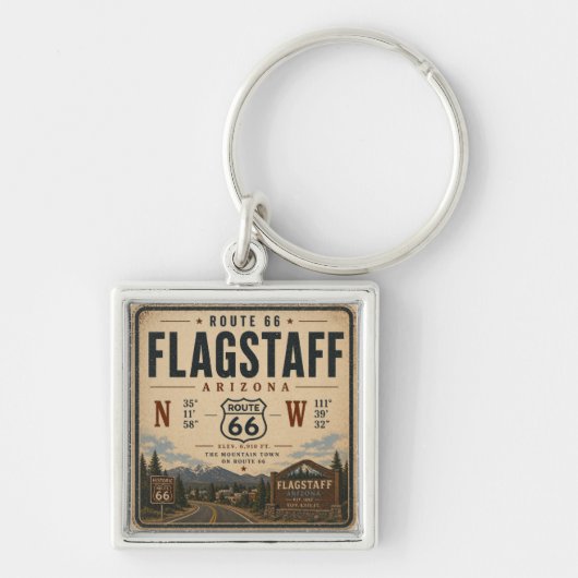 Flagstaff Route 66 Schlüsselanhänger (Vorne)