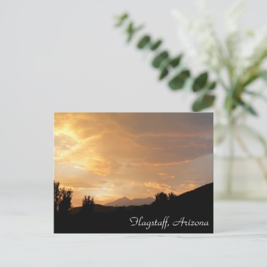 Flagstaff Sunset Postkarte (Stehend Vorderseite)